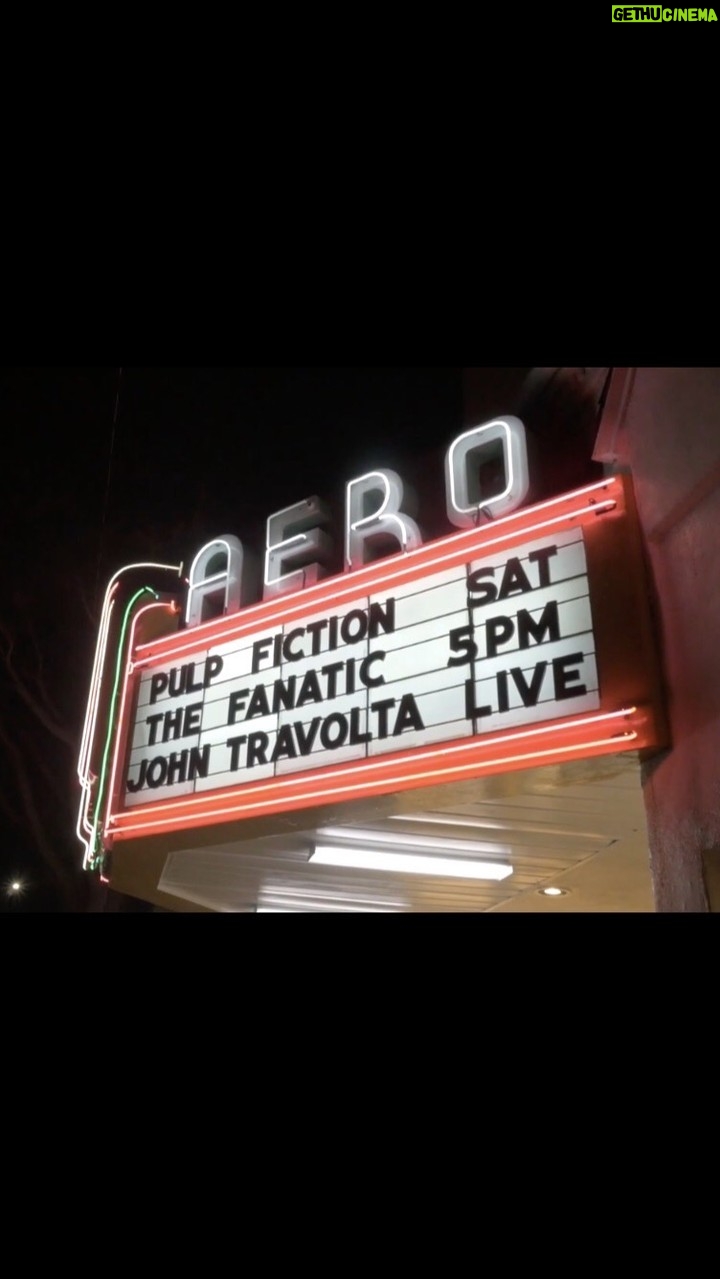 John Travolta Instagram - feature at the Aero Theater! Watch the full video on my IGTV!