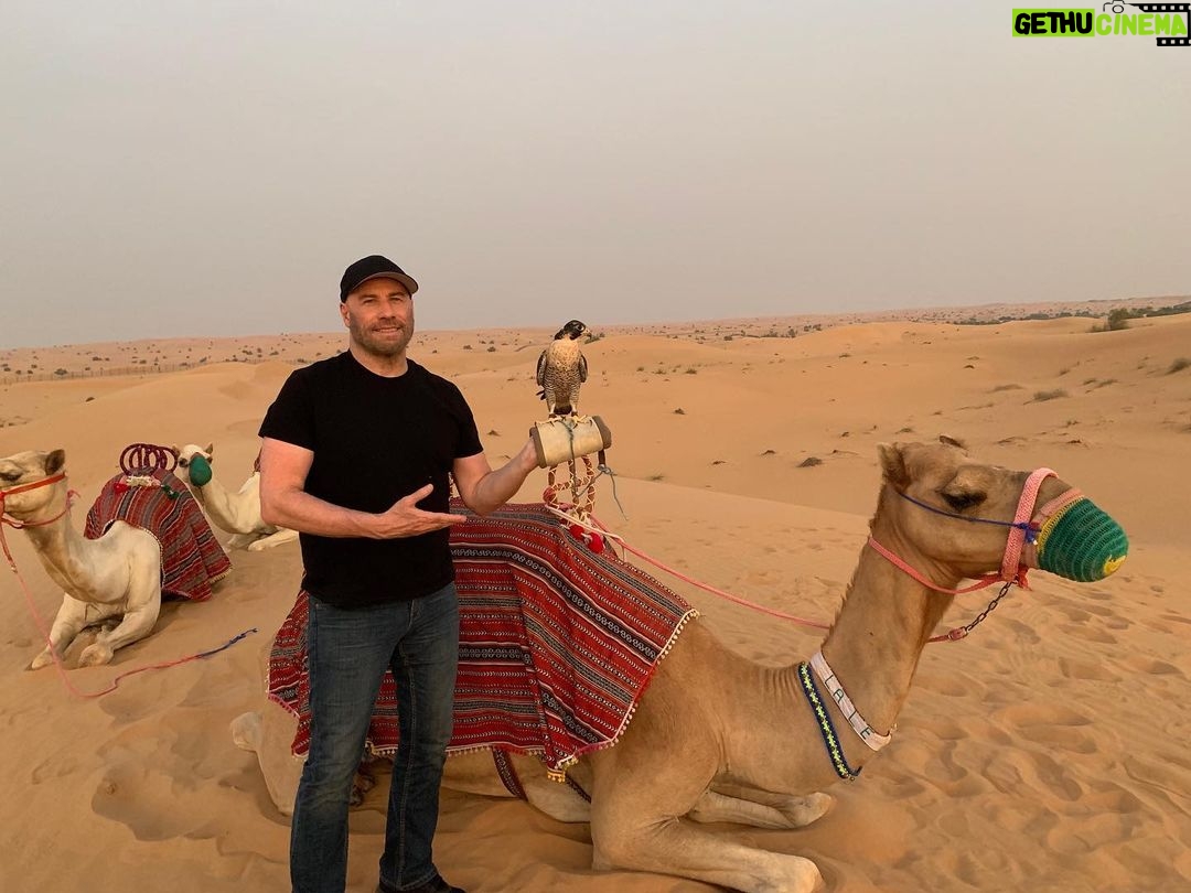 John Travolta Instagram - Falconry is one of the biggest sports in Dubai