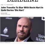 John Travolta Instagram - I’m excited to be part of Quibi’s new series called “Die Hart” along with Kevin Hart! Swipe up on my stories for the full articles! #DieHart 🙌🏻🔥