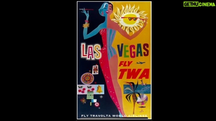 John Travolta Instagram - I wanted to make my favorite childhood airline poster come to life for my birthday! So here we go! Viva Las Vegas! βοΈπΈπ°