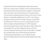 John Travolta Instagram - I'm truly happy to be receiving the Lead Acting Award at this year's Rome Film Festival!