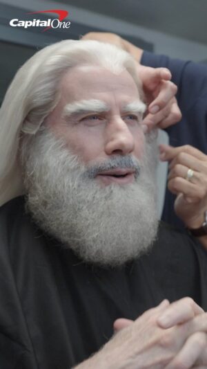 John Travolta Instagram - New beard.🎅 Same disco moves.🕺 #CapitalOnePartner See how the magic is made in this behind the scenes of @capitalone’s new Quicksilver holiday commercial!
