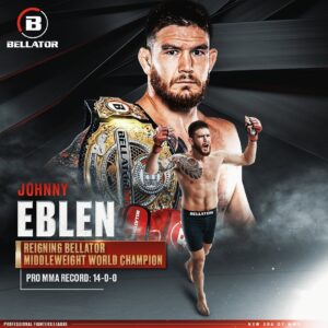 Johnny Eblen Instagram - 𝗧𝗛𝗔𝗧’𝗦 𝗔 𝗕𝗔𝗗 𝗕𝗔𝗗 𝗠𝗔𝗡 😤

@bellatormma Middleweight World Champion @johnnyeblen is no one to play with once the cage door closes 

#PFLvsBellator | #RiyadhSeason