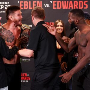 Johnny Eblen Instagram - Johnny Eblen and Fabian Edwards had to be separated at the final faceoff 👀 #Bellator299