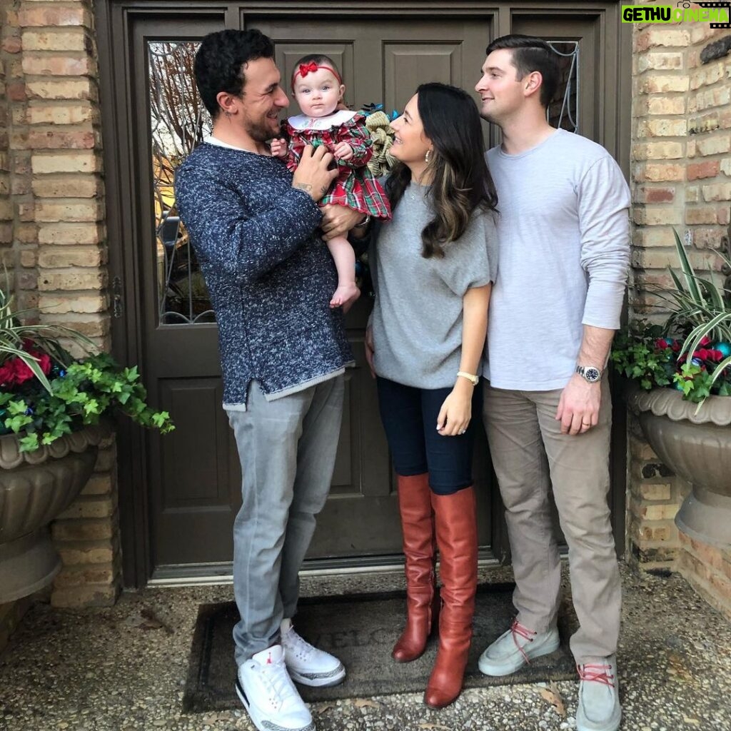 Johnny Manziel Instagram - The center of all the attention in the Manziel household. Happy Holidayszn from the fam