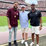 Johnny Manziel Instagram - Hall of Famers @aggiefootball 👍🏼 Kyle Field