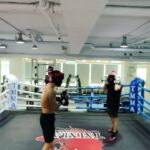Johnny Yang Instagram - 好久沒對打了 終於有時間🥊🥊🥊 感謝 @satocurry 咖喱王子 @owenzgu 陪練 🤣 #boxing #起碼打了12回合 #騎摩托車不知道可以幾回合