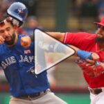 Johny Hendricks Instagram - Texas Rangers throwing down today! #odor lands a beautiful straight right on #bautista ! Bautistas glasses flew almost as far as he threw his bat last year. 💪🏽