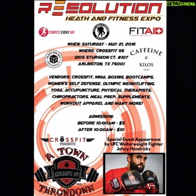 Johny Hendricks Instagram - Come check out the @resolutionhealthandfitnessexpo on May 21st. Myself and @babyfacebenoit will be there. #ufc #mma #training #fitness