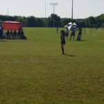Johny Hendricks Instagram - Abri is also trying to make it to the finals on her second day of soccer. @stormfutbol