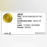 Joji Instagram – A little late to the party but SDITD went Gold❤️❤️❤️ thank you for holdin ur boy down. More to come 🐊🐸