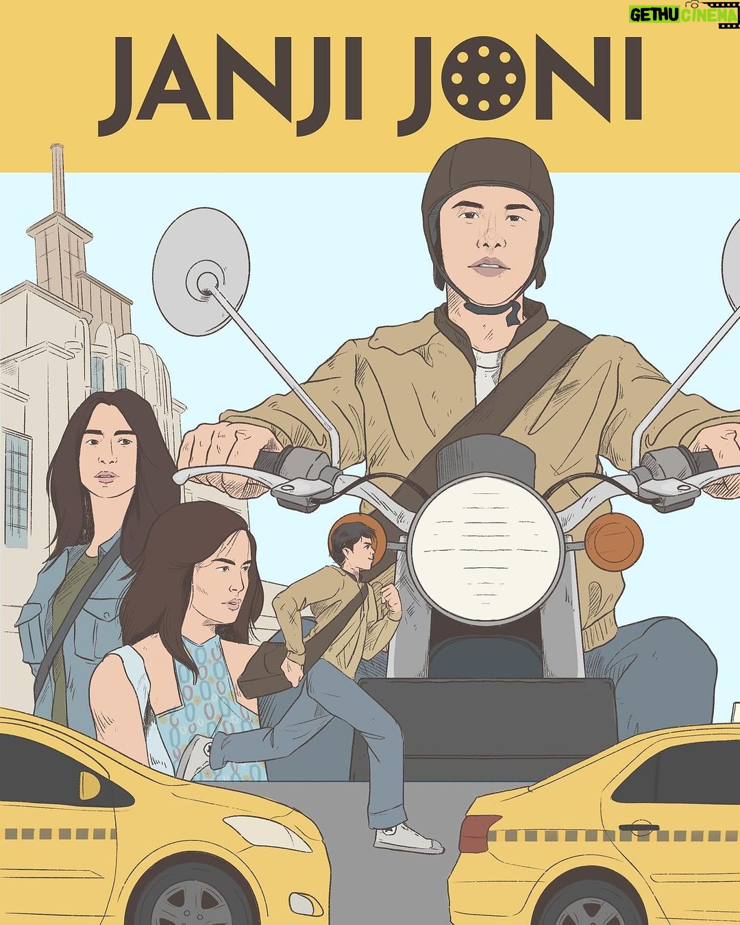 Joko Anwar - 11.6K Likes - Sebuah Poster Film berjudul “Janji Joni” karya @jokoanwar. Sebelum melihat film 2 karya terbaru bang Joko, aku teringat film pertama bang Joko Anwar “Janji Joni”, sebagai gen z ketika dulu pertama kali menonton film ini sempat terheran-heran ternyata dulu nonton bioskop itu film bisa terjeda kalau roll filmnya masih diantar. Keseruan dinamika Joni mengantarkan roll film sangat greget, tantangan dan kesialan mewarnai petualangan Joni agar roll yang dia antar tidak telat dan ending filmnya Joni akhirnya bisa berkenalan dengan orang yang dia sukai. Film ini jadi salah satu film Joko Anwar favoritku.
.
#illustration #posterdesign #bookcoverdesign #editorialillustration