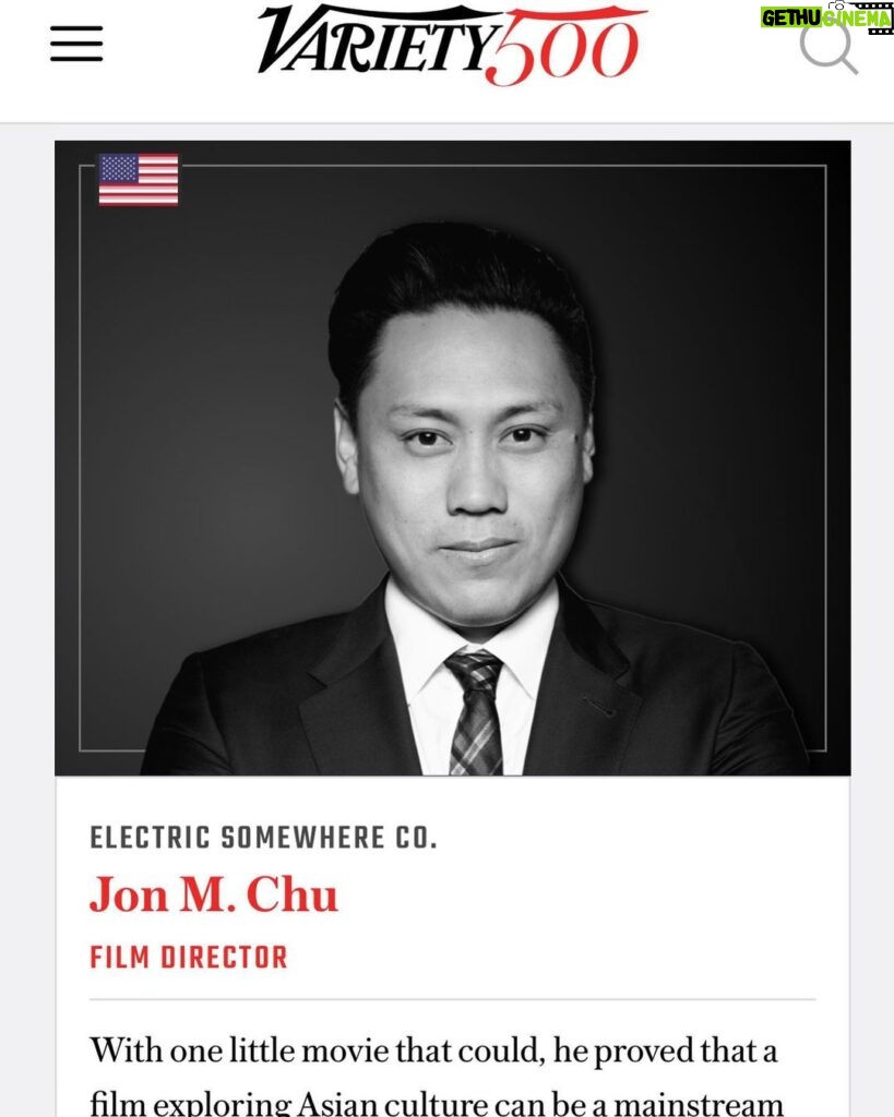 Jon M. Chu Instagram - Thanks @variety for including me in your Annual end-of-year #Variety500 list of most influential people in global media. What a journey the last seventeen years of my life has been in this nutty business. So many ups and SO many downs. I hope I don’t ever forget that. Grateful and excited about the future. More to come...