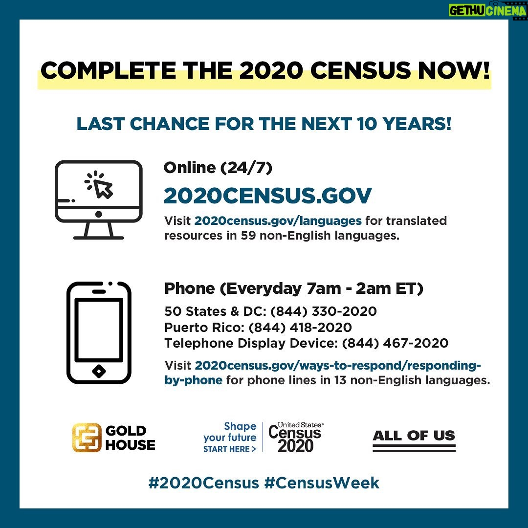 Jon M. Chu Instagram - Complete the #2020Census today! It only takes a few minutes to shape the next 10 years! #CensusWeek @USCensusBureau @goldhouseco @theallofusmovement