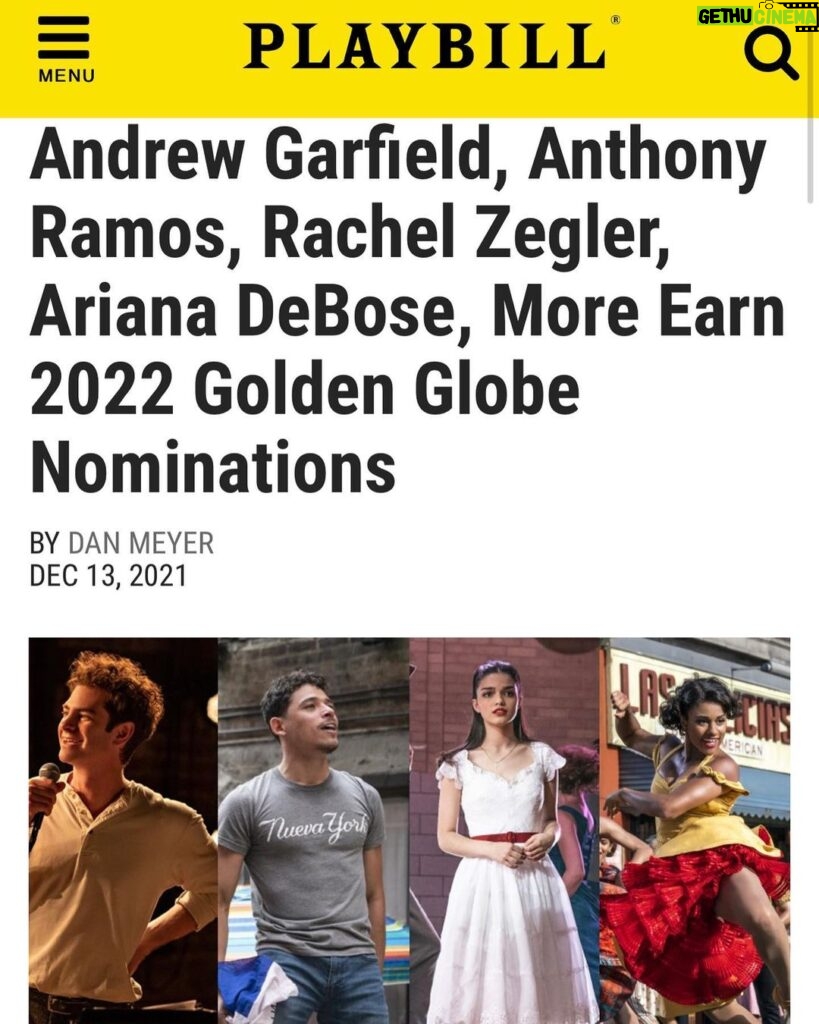 Jon M. Chu Instagram - Congrats to @anthonyramosofficial on your Best Actor Golden Globe nomination today!! So well deserved. Your dedication to this story, to your craft and to us all made this whole journey worth it. Here’s to celebrating you my brother and the many things you still have in store for us. 🙏🏼🙏🏼🙏🏼❤️👊🏼#InTheHeightsMovie