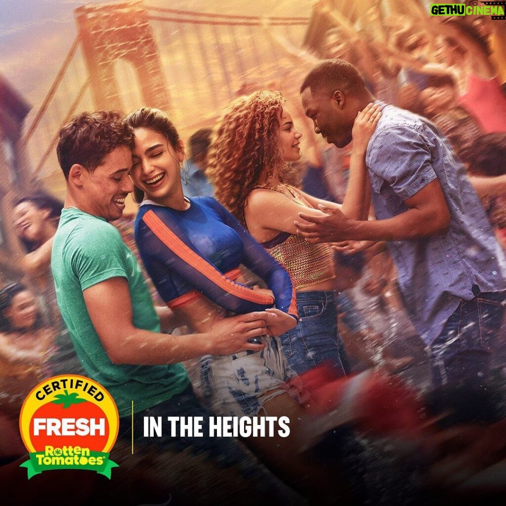 Jon M. Chu Instagram - From @rottentomatoes: Jon M. Chu's #IntheHeights is now #CertifiedFresh at 99% on the #Tomatometer, with 80 reviews.