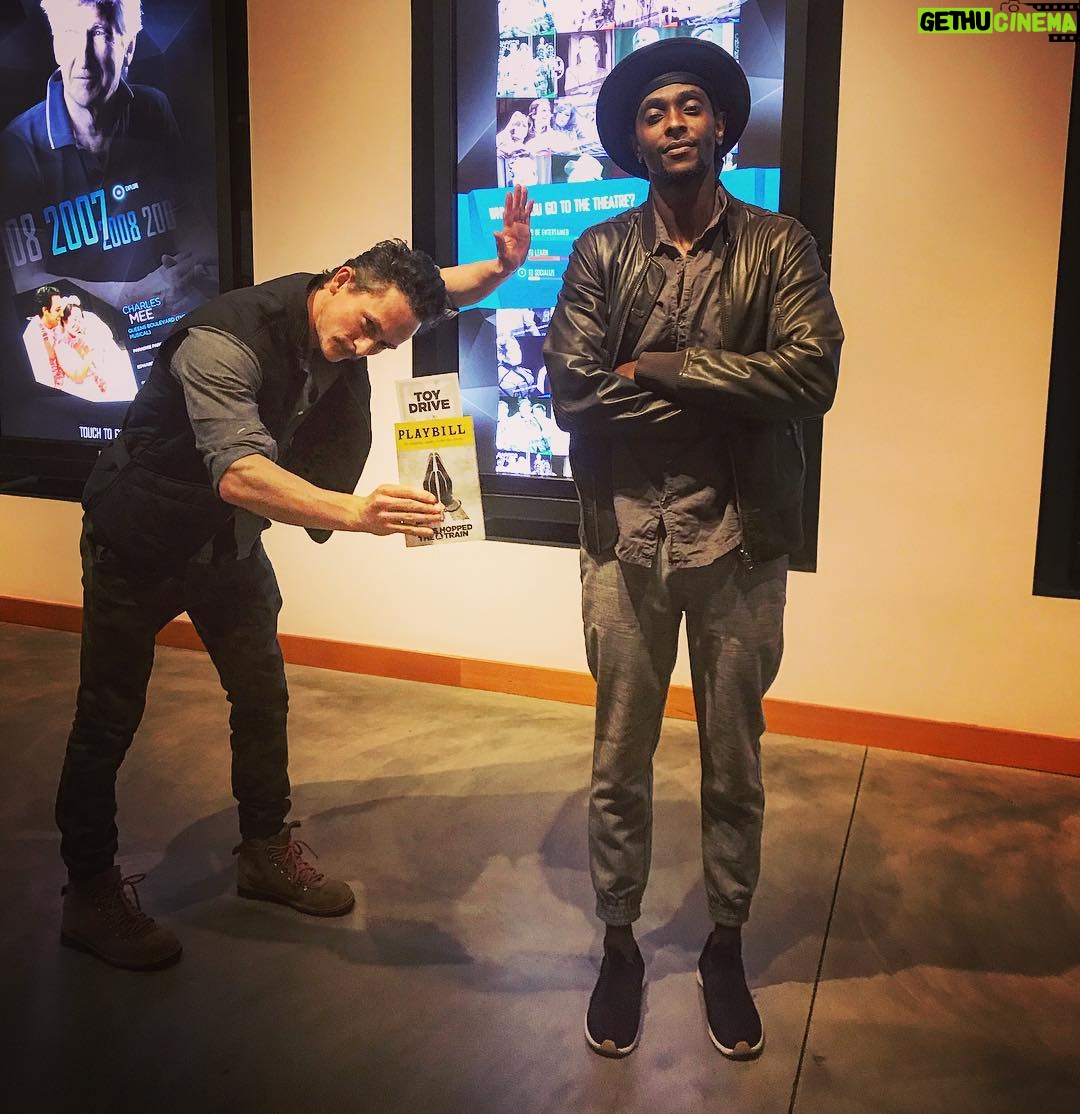 Jonathan Tucker Instagram - theatre makes the car go. praise be the real deal @iamedigathegi.#JesusHoppedTheATrain @signaturetheatre Signature Theatre Company