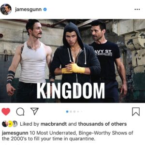 Jonathan Tucker Instagram - I’ve learned that success is often determined by keeping your guns down range and not stopping to play medic. But these generous posts from @jamesgunn made me pause yesterday and I’m grateful to him.