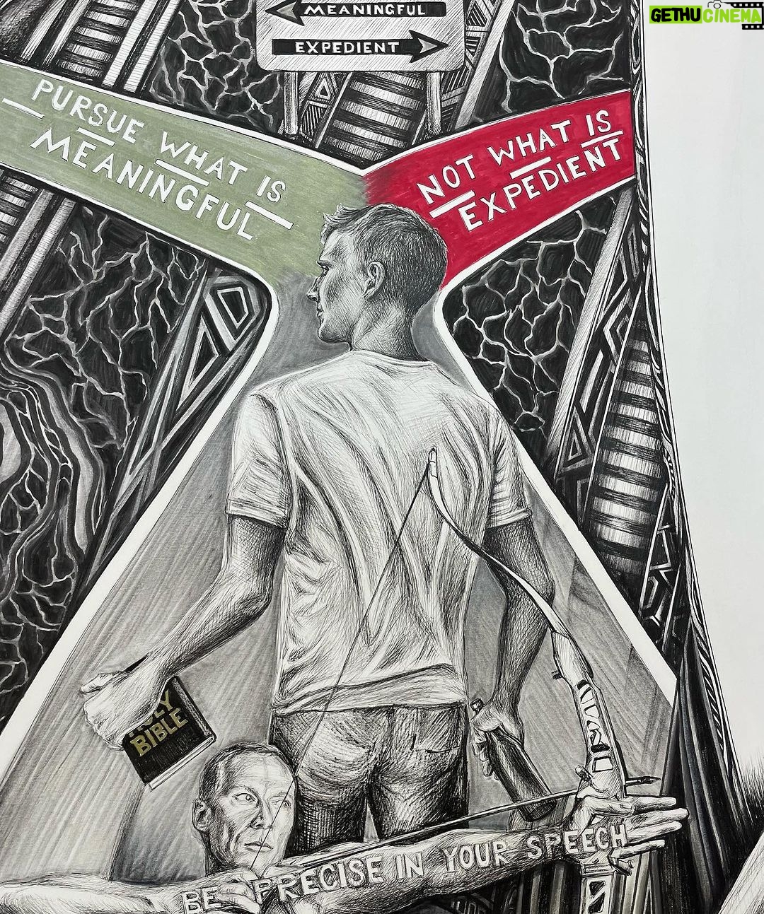 Jordan B. Peterson Instagram - I have this artist’s portrait of Rogan up on the wall in the main floor of my house.