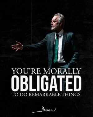 Jordan B. Peterson Instagram - You’re Morally Obligated to Do Remarkable Things. Why?

Well, partly because life is so difficult and challenging that unless you give it everything you have, the chances are very high that it will embitter you. And then you’ll be a force for darkness. That’s not good. Also, the fact that life is short and can be brutal can terrify you into hiding. But you can flip that on its head and understand that since you’re all in, you might as well take the adventurous risks. That’s a very good thing to understand.

What is also useful to understand is that there isn’t anything more adventurous than the truth. This is something that took me a long time to figure out. You can craft your words to get what you want.

If you’re attempting to say what you believe to be true and attempting to act in the manner that you think is most appropriate, that’s genuinely you. If you’re trying to live in the truth, you have the force of reality behind you, and that seems like a good deal. You have the reality and the adventure.

So, why is that a moral obligation? Well, if you hide and you don’t let what’s inside of you out—and you don’t bring into the world what you could bring—you become cynical and bitter. Not only will you not add to the world what you could add, but you’ll start being jealous of people who are competent and doing well and work to destroy them.

That’s the pathway to hell.