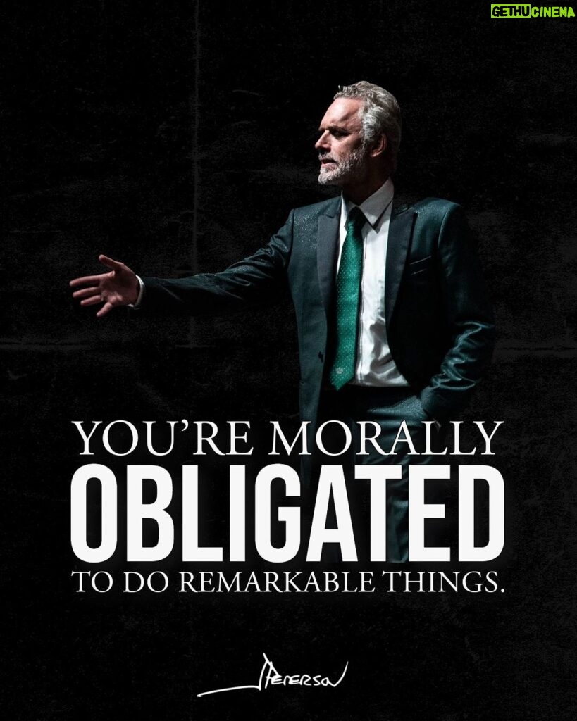 Jordan B. Peterson Instagram - You’re Morally Obligated to Do Remarkable Things. Why? Well, partly because life is so difficult and challenging that unless you give it everything you have, the chances are very high that it will embitter you. And then you’ll be a force for darkness. That’s not good. Also, the fact that life is short and can be brutal can terrify you into hiding. But you can flip that on its head and understand that since you’re all in, you might as well take the adventurous risks. That’s a very good thing to understand. What is also useful to understand is that there isn’t anything more adventurous than the truth. This is something that took me a long time to figure out. You can craft your words to get what you want. If you’re attempting to say what you believe to be true and attempting to act in the manner that you think is most appropriate, that’s genuinely you. If you’re trying to live in the truth, you have the force of reality behind you, and that seems like a good deal. You have the reality and the adventure. So, why is that a moral obligation? Well, if you hide and you don’t let what’s inside of you out—and you don’t bring into the world what you could bring—you become cynical and bitter. Not only will you not add to the world what you could add, but you’ll start being jealous of people who are competent and doing well and work to destroy them. That’s the pathway to hell.