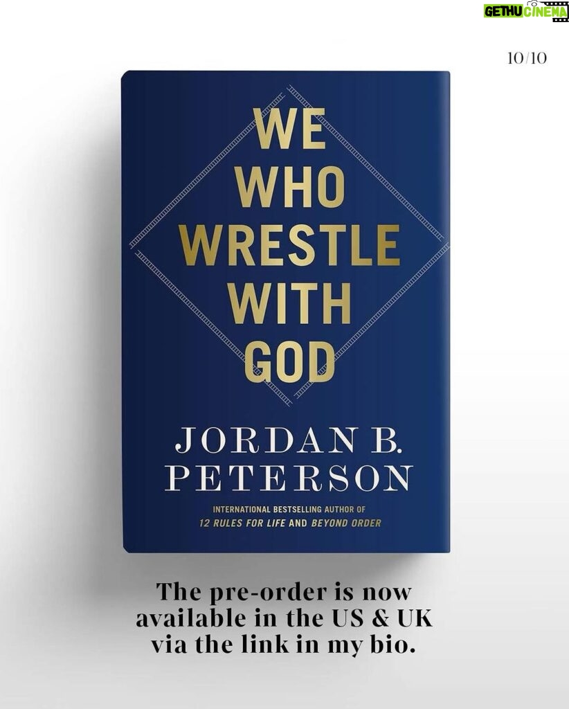 Jordan B. Peterson Instagram - The following is an excerpt from my forthcoming book, ‘We Who Wrestle With God’, set to release on November 19th, 2024. The U.S. and UK pre-order links are now available in the link in my bio.