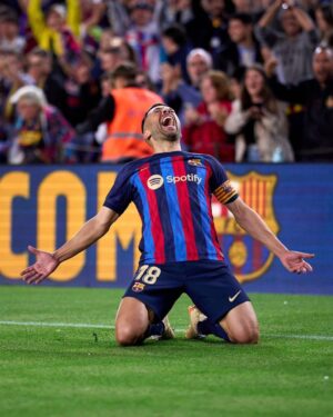 Jordi Alba Instagram - Vamosss!! Cada vez estamos más cerca… FORÇA BARÇA!!! 💪🏻💙❤️