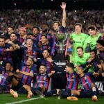Jordi Alba Instagram - Enhorabuena a todo el equipo y a la afición por el apoyo durante toda la temporada!! #forçabarça 🏆2️⃣7️⃣💙❤️