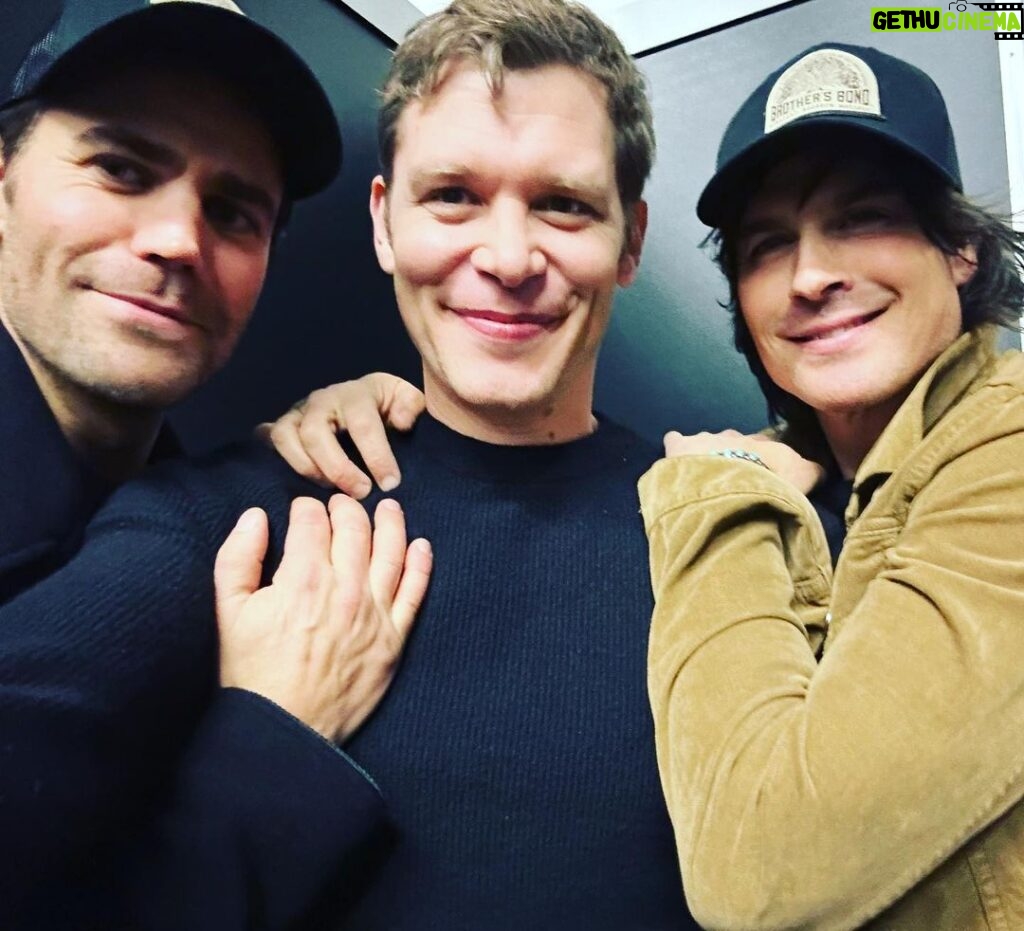 Joseph Morgan Instagram - Caught up with these two legends. I’ll let you caption this one. (See my IG subscription for the crazy version of this photo!)
