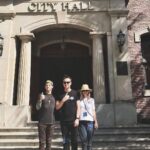 Josh Dun Instagram - happy birthday @markhoppus. thanks so much for taking me to the courthouse of back to the future to figure out what your age is, again(?)