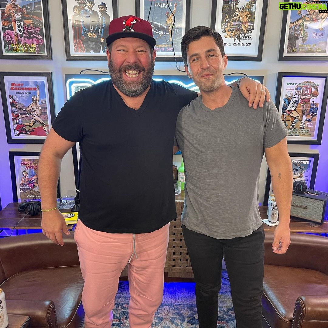 Josh Peck Instagram - Dad? Two lispy legends right here. Thanks for having me on the pod @bertkreischer