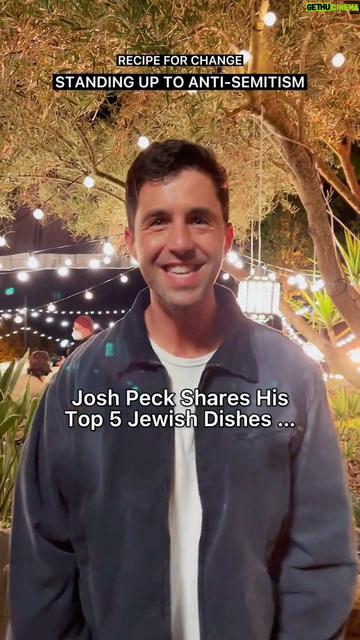 Josh Peck Instagram - "Bissli! Ever heard of Bissli?" @shuapeck gives us a rundown of his Top 5 Favorite Jewish Dishes. Catch Josh Peck, and many more on the latest installment of #RecipeForChange. Link in bio to watch.