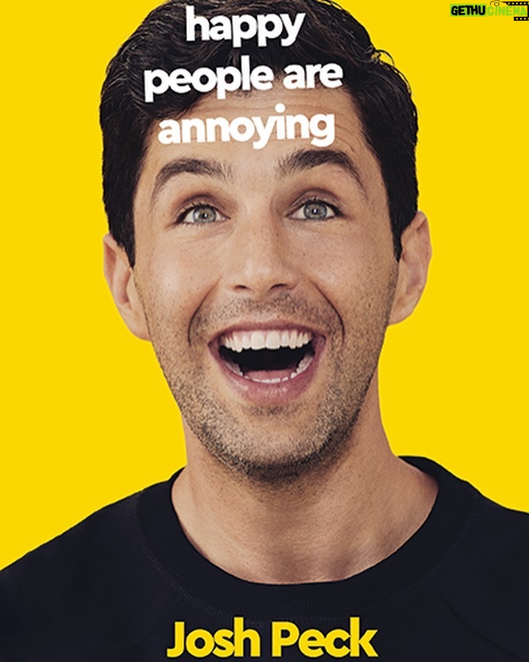 Josh Peck Instagram - I wrote this book called HAPPY PEOPLE ARE ANNOYING because, they are? It’s a book for people like us. It’s available for preorder NOW at HarperCollins.com, signed copies at link in bio. It goes on sale March 15 wherever books, ebooks and audiobooks are sold.