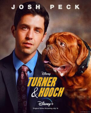 Josh Peck Instagram - Who let this happen?! 

Different decades, same Hooch energy.
#turnerandhoochseries premieres July 21st on @disneyplus #disneyplus