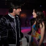Josh Peck Instagram - Miranda doing her best not to laugh at my jacket....#tbt