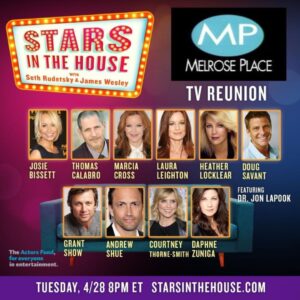 Josie Bissett Instagram - The #MelrosePlace cast will be reuniting tomorrow live @StarsInTheHouse to help raise money for @theactorsfund and of course to reminisce on the good old days together! Thanks to @sethrudetsky @jameswesleynyc #StarsInTheHouse #TheActorsFund for making this possible! I can't wait to see you all tomorrow! @thomascalabroofficial @reallymarcia @lauraleightonforeal @heatherlocklear @grant_show 
@courtney.thornesmith @daphnezuniga