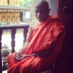 Josie Bissett Instagram - I was hesitant to ask for a photo, I am happy I did. I love the intent look in his eyes. Kelaniya Temple