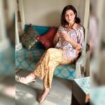 Juhi Babbar Instagram - Head to Toe..'Co-ord'ination of comfort & style ! Thank you @neetikachopra.official ! @porcelainbymonika love u ! #photo @abimisra #fashion #cordset #style #trendy #todaysfashion #genzstyle #indianfashion #instafashion #womanfashion #womanstyle #juuhibabbarsoni