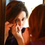 Juhi Babbar Instagram - My daily essentials: The perfect nude shade of lipstick or bold kohl eyes! 💄👁️ What do you think it is?💭 #keepitsimple #LipstickLove #KajalMagic #MakeupEssentials #BeautyFavorites #WomenMakeup #makeover #Juhibabbarsoni Photo: @photographer_on_bike
