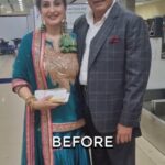 Juhi Babbar Instagram - 🏃‍♂️ Ek point ke baad toh Zindagi Slow down kar he deti hai, toh Jab Tak BHAAG sakte ho toh BHAAGOOO! 🏃‍♀️ And this was so much fun. Papa and I were attending a very special wedding in Amritsar; we just made it in the nick of time for our return flight. Yes, we both came to the airport in the shaadi attires. Well for men, it doesn't make much of a difference, but I felt like a walking, talking mannequin straight out of an Indian wear showroom😅 But my life is all about BHAGAM BHAGG, and here I am in the lounge, coming out of the Shaadi Attire into my Normal Casual Attire. ✨✨ PS: I think my theatre training of quick costume changes backstage has helped me achieve this swiftness. 🎭 #LifeAfterThePoint #RunForLife #WeddingFun #AirportStyle #ShaadiAttire #IndianWearShowroom #OutfitOfTheDay #BHAGAMBHAGG #LoungeVibes #CasualVibes #QuickChanges #BackstageMagic #SwiftnessAchieved #NickOfTime #AmritsarDiaries #DressUpDrama #WalkingMannequin #OutOfPlaceFeels #ReturnFlightRush #DadAndMe #FamilyFun #TheatreTraining #RajBabbar #JuhiBabbarsoni