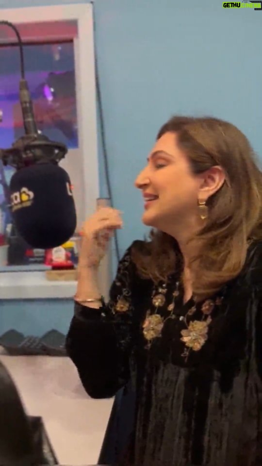 Juhi Babbar Instagram - Lyca is one of the top Indian radio stations in England, and it was truly special to be invited by them to go live. I always enjoy visiting radio stations; I genuinely admire the art of expressing oneself through voice and have great regard for radio artists and radio jockeys.The most exciting part was the interview and going live with Bali Brahmbhatt Ji. I've been a fan of his music, especially the 90's hit 'Amma Dekh Tera Munda Bigda Jaye.' I must say, though a Grand Dad, he is still quite a bit of a Bigda Hua Munda. He had lovely things to say about my family and absolutely made me feel at home. 🎶❤️ My visit was extremely memorable due to the warm welcome and love I received from everyone, especially Ruby Raza Ji, one of the senior members at Lyca. I was touched by her kindness and appreciation for my diction.💕🎤 Lyca's collaboration with my play was a great boost, and I could sense a feeling of a family-like vibe throughout the entire radio station. I believe the credit goes to none other than the CEO of Lyca Mr.Raj Baddhan, wishing him a lot more success! I can't wait to be back in London and once again go live for the wonderful listeners of Lyca🇬🇧✨ #LycaRadio #RadioLife #LiveInterview #BaliBrahmbhatt #MusicMemories #LondonVibes #VoiceArtistry #RadioLove #WarmWelcome #MemorableMoments #FamilyAtmosphere #LondonDiaries #RubyRaza #FanMoment #FeelingBlessed #RadioJockeyLife #LondonCalling #PlayCollaboration #HomeAwayFromHome #ExcitingTimes #Myplay #ekjutetheatregroup #SaiyaarainLondon #JuhiBabbarSoni