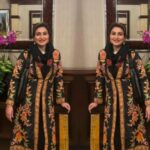 Juhi Babbar Instagram – Always wanted to wear this hand-embroidered Kashmiri jacket, and here I have paired it with a stunning black georgette jumpsuit by my Talented Designer Friend @tehzeeb_kohli of @aisha_tehzeeb 😍 
Wore this ensemble at the Jashn-e-Rekhta’s evening events .It certainly kept me warm from the London October wind, but nothing to beat the love and warmth with which I was welcomed and appreciated for the performance & writing of my play WITH LOVE AAP KI SAIYAARA , staged that afternoon! Grateful for all the compliments🙏 🌟 

#FashionGoals #JashneRekhta #London #GratefulHeart #OOTD #EthnicChic #DesignerWear #CulturalFusion #StyleStatement #EventFashion #PlayDayGlam #KashmiriFashion #TehezebDesigns #Fashionista #EmbracingTradition #Thankful #ActorLife #EveningElegance 
#JuhiBabbarSoni