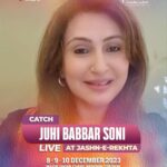 Juhi Babbar Instagram – Watch Juhi Babbar Soni LIVE at Jahn-e-Rekhta 2023!

Ekjutes’s With Love, Aap Ki Saiyaara
Saturday, 9th DEC | 1:00 PM
Mehfil Khana Stage 

Step into the world Urdu adab and tahzeeb with Jashn-e-Rekhta and witness your favorite artists and speakers in action!

@juuhithesoniibabbar @ekjutetheatregroup 

Jashn-e-Rekhta 2023
Co-Powered by @delhitourism_official 
8-9-10 December

🎟 GET YOUR PASS
🔗 Link in bio

Major Dhyan Chand National Stadium, Near India Gate.

#play #juhibabbarsoni #performance #jashnerekhta #newdelhi