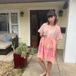 Julia Pott Instagram - It’s my birthday and this is the perfect birthday dress IMHO. Dress by @rachelantonoff flamingos by me and a reminder that for a fleeting moment in 2014 I was the coolest girl in New York and got to model Rachel’s 2014 line.
