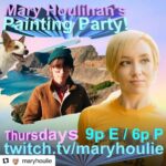 Julia Pott Instagram – Join @maryhoulie and I tonight as we paint the cosmos. 

Hey pals! It’s me, Mary’s Social Liaison (@forrestphillips) Tonight Mary is painting with @juliapott! The theme? COSMOS (but you don’t have to just paint a pale blue dot!)

TONIGHT
9p ET / 6p PT
twitch.tv/maryhoulie