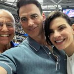 Julianna Margulies Instagram - What an amazing day @usopen yesterday for the men’s semifinals! Thank you so much @cadillac for hosting us! We took my father-in-law for his 80th birthday and had the best time Happy Birthday Ken! We love you! #usopen #cadillac #usta Also… because people keep asking: the jumpsuit I’m wearing is from @narciso_rodriguez capsule collection for @zara