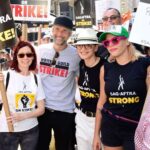 Julianna Margulies Instagram - Amazing who you bump into walking the picket line! Love that my movie husband came out to support! #sagaftrastrike2023 #sagaftrastrong #wecandoit