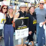 Julianna Margulies Instagram - Amazing who you bump into walking the picket line! Love that my movie husband came out to support! #sagaftrastrike2023 #sagaftrastrong #wecandoit