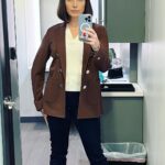 Julie Ann Emery Instagram - Small town Bank Manager chic returned to @therookieabc last night! But you can catch it now on @hulu! @alexihawley continues to build the best and happiest crews around on his shows. Sweet & talented @nathanfillion was charming as ever and even sent a welcome gift! And what a delight to work with @jennadewan and talk musical Theatre between tasing a perp. Thx for returning to John’s hometown and having Stacey back in action!!!