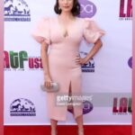 Julie Ann Emery Instagram - Had an absolutely beautiful time at the #DaytimeBeautyAwards for @hollywoodbeautyawards presenting with @thanks.rob & Paula Abdul yesterday. Congratulations to @wearefirmenich on their Fragrance Innovation Award. And as always, so much gratitude to my incredible team of artists Styling @karenraphael @ilanauretsky Hair/Makeup @jenna.marie.beauty Dress @toccin.official Shoes @3publicrelations Earrings & pink ring: @dangelojoyeria Clutch @nataliemillsofficial GORGEOUS rings: @nataliemillsofficial PR @chprteam @monaloring @annakrnspr #KevinEarley